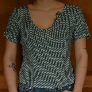 Blue Pattern Top